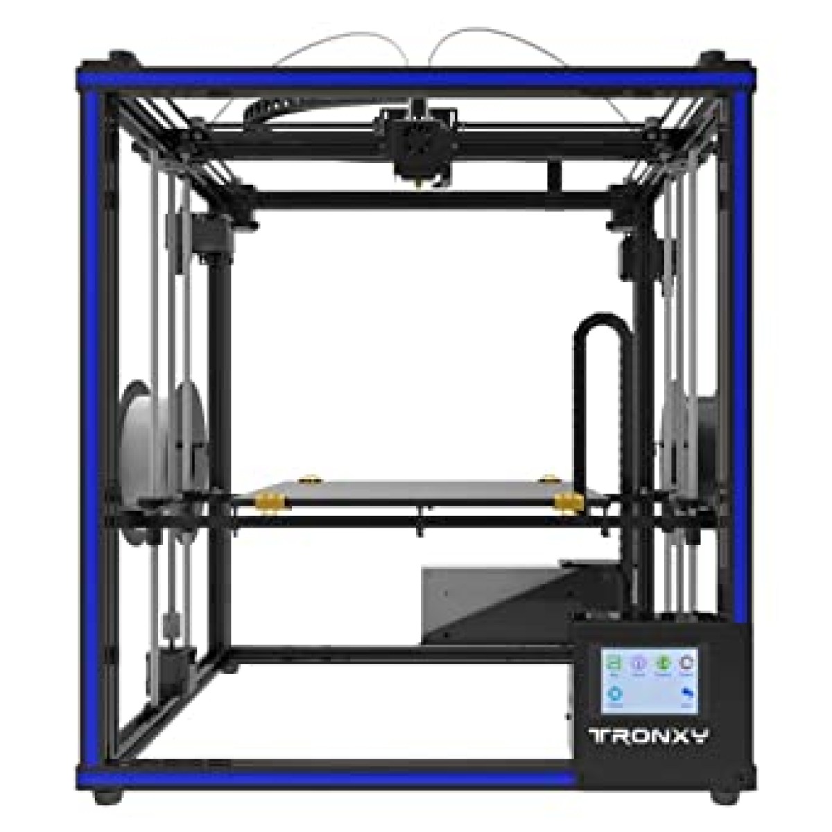 Stampante 3D Tronxy X5SA-2E con solida struttura in metallo, resistente e precisa, non avverte nessun movimento durante la stampa, livellamento automatico del piano. Offre un formato di stampa fino a 330x330x400mm.